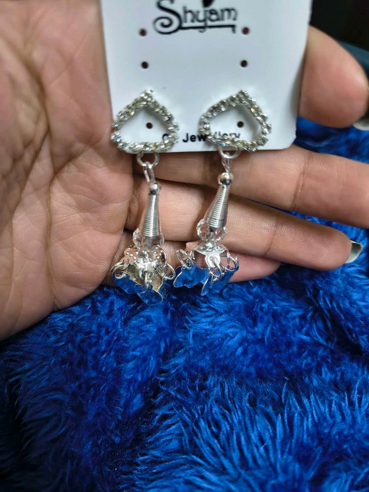 Heart Jhumka Earrings