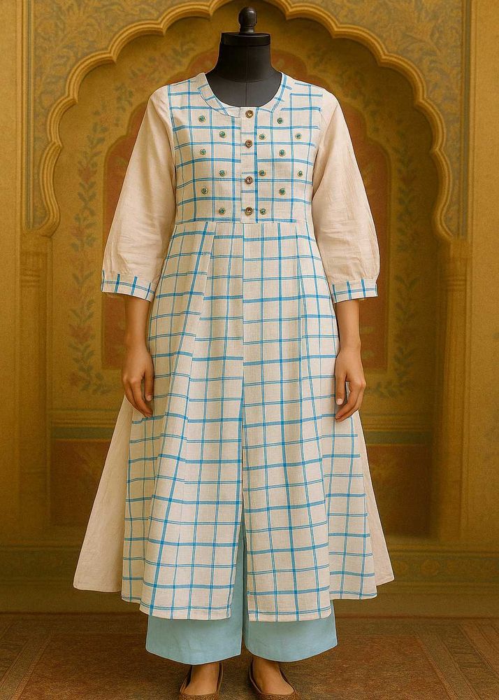 ♥️💫 Elegant Checked Kurta