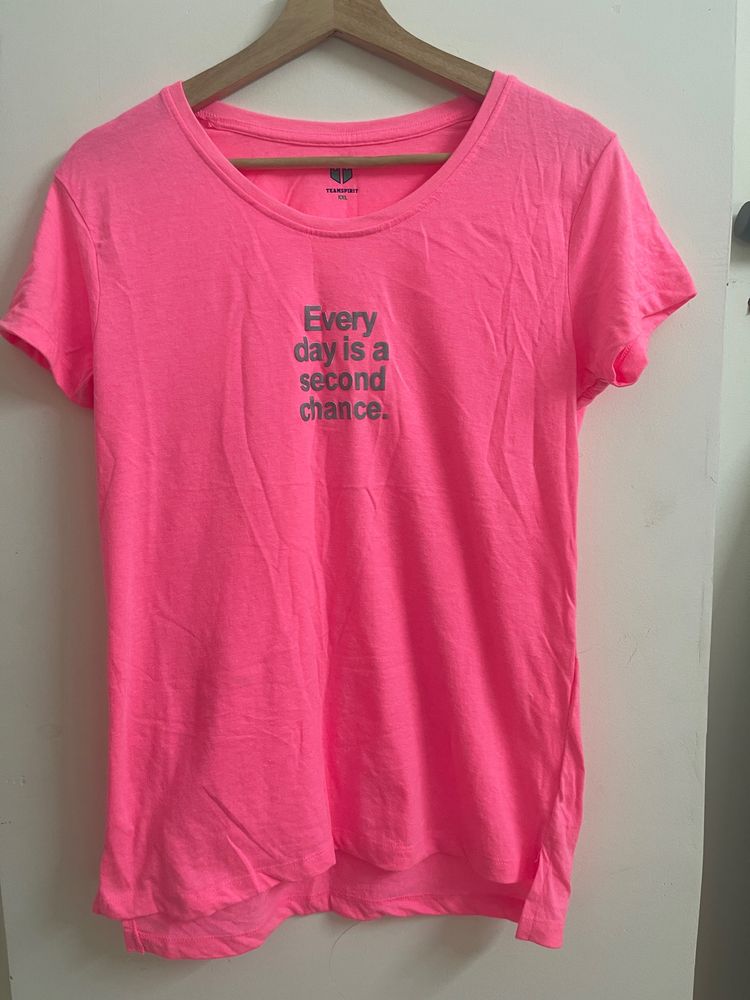 A Vibrant Neon Pink Tshirt