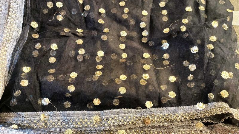 Black Colour Ka Work Full Heavy Dupatta