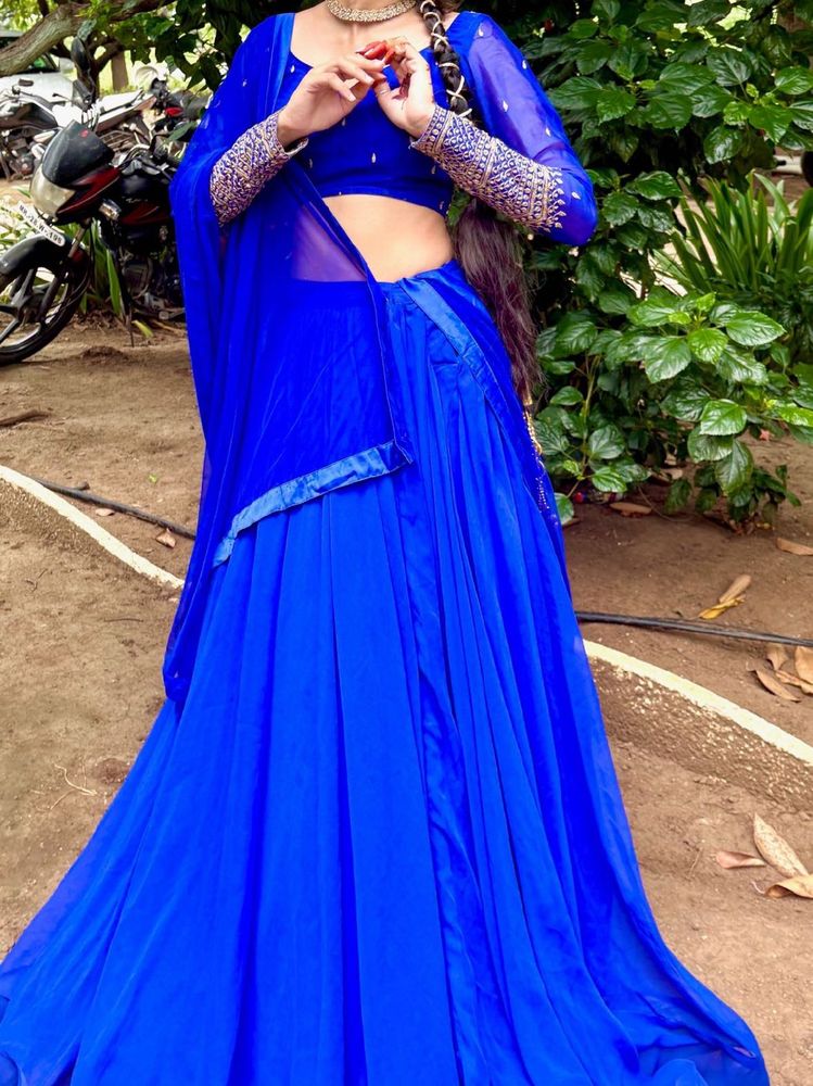Elegant Blue Lehenga Choli ( Price 4500)