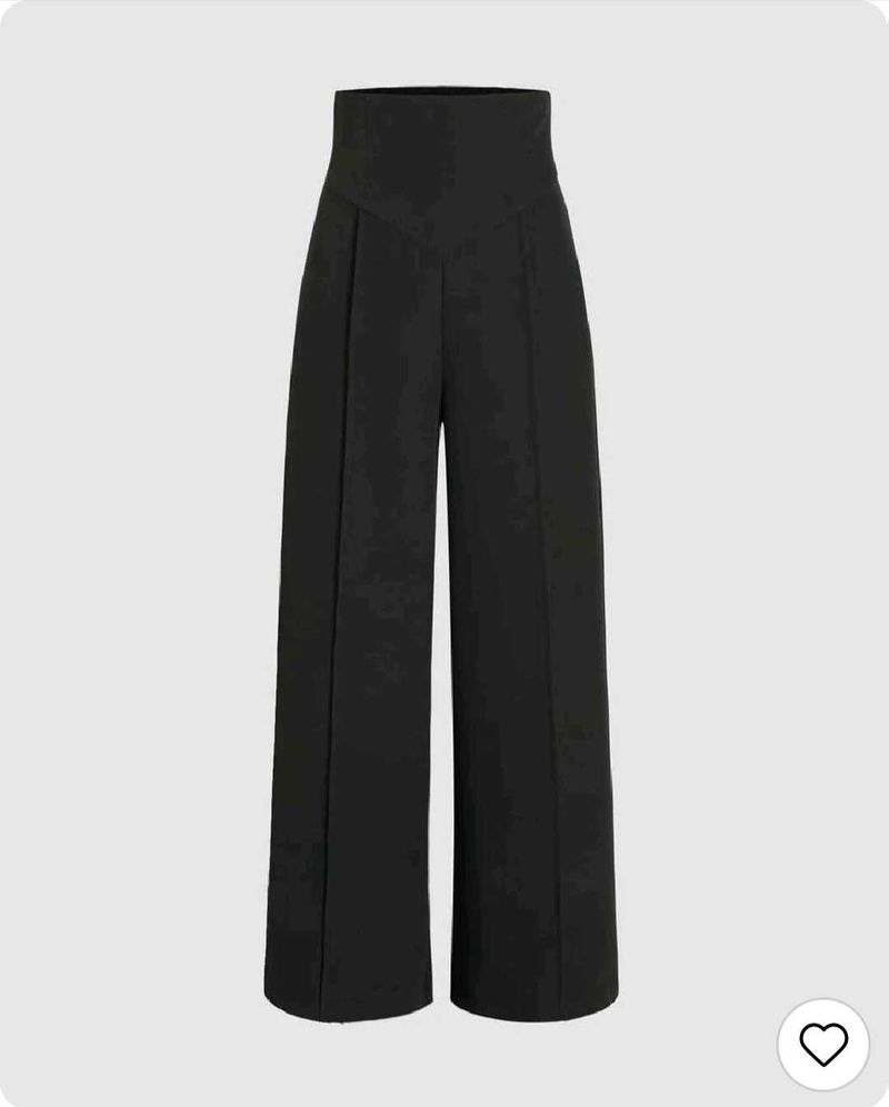 Corset Style High Waist Trouser In Black