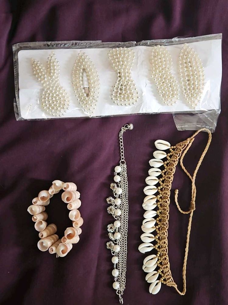Beach Wear Jewellery Set &amp; Hair Clips