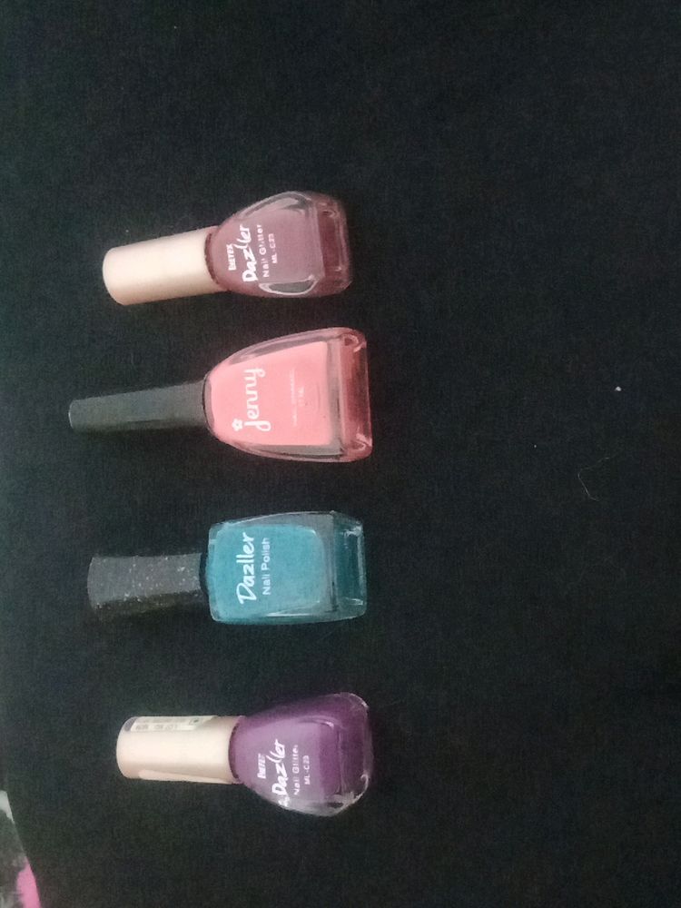 Dazzler Nail Polish  Colour: Purple,blue,peach, Nude Colour Nail Polish