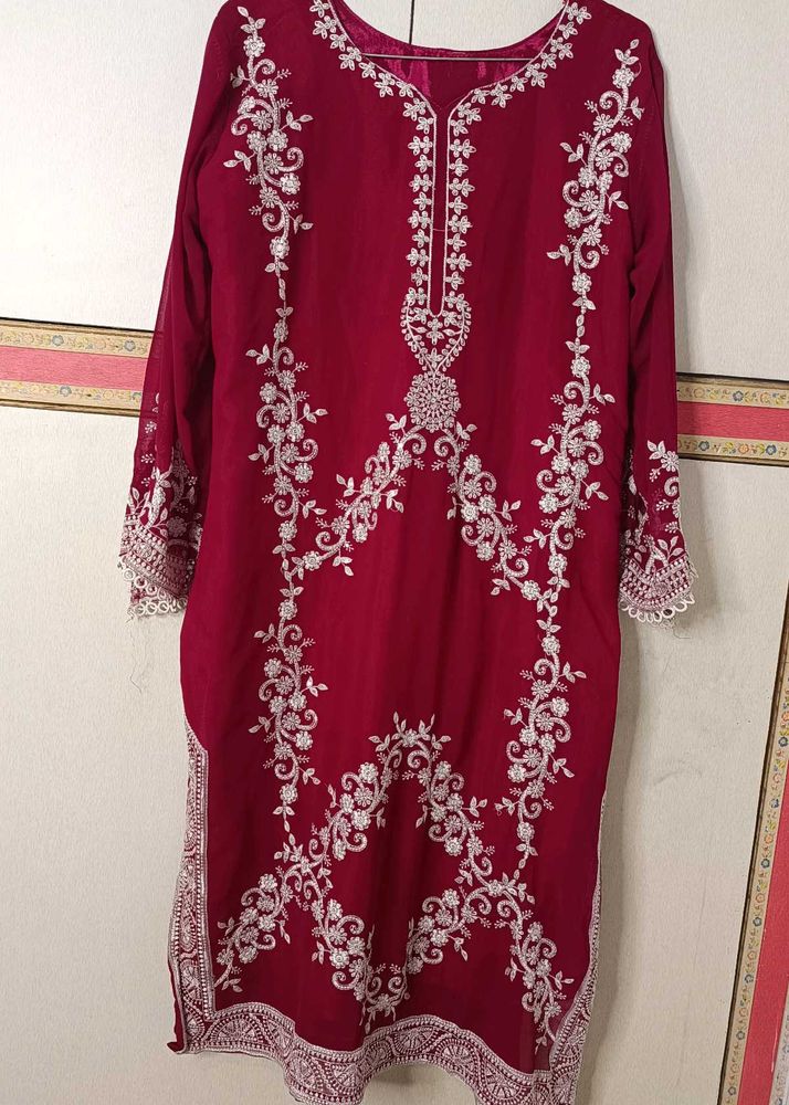 Mehroon Pakistani Suit