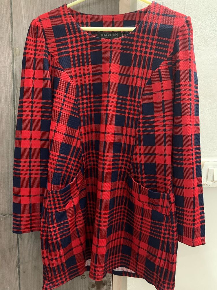 Red &amp; Blue Checkered Dress