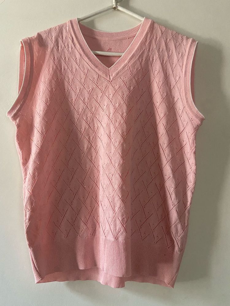 Pink Knitted Vest