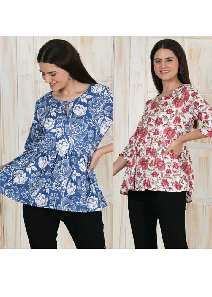 Floral Print Peplum Top