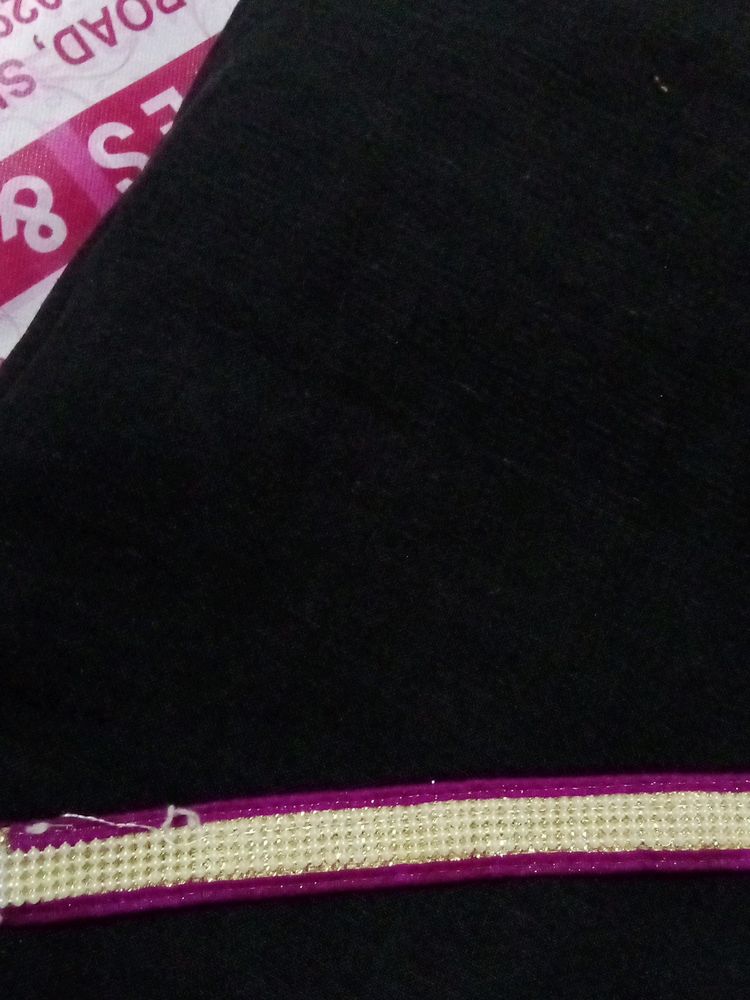 Beaded Lace With Purple Border