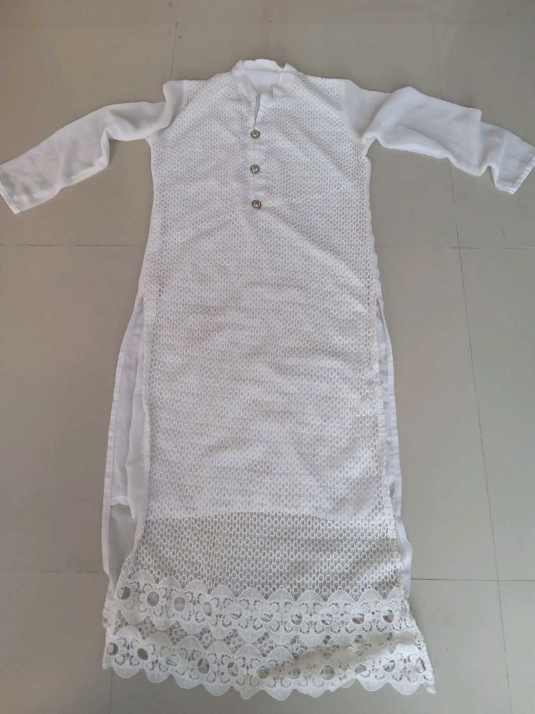 White Cotton Kurta