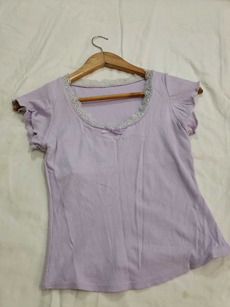 Lavender Lace Top