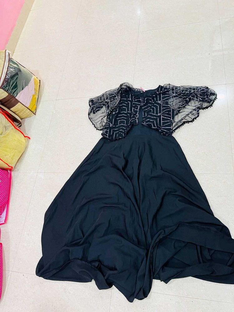 Black Evening Gown / Floor Touch One Piece