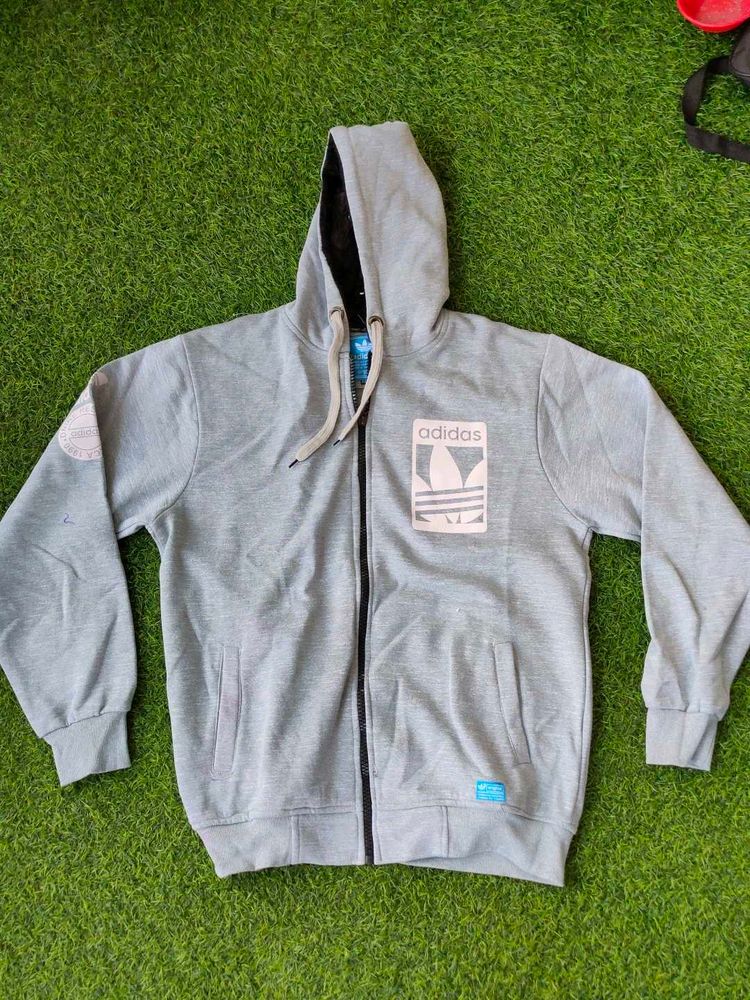 Adidas Zip-Up Hoodie Grey  Sizes M, L, XL, XXL