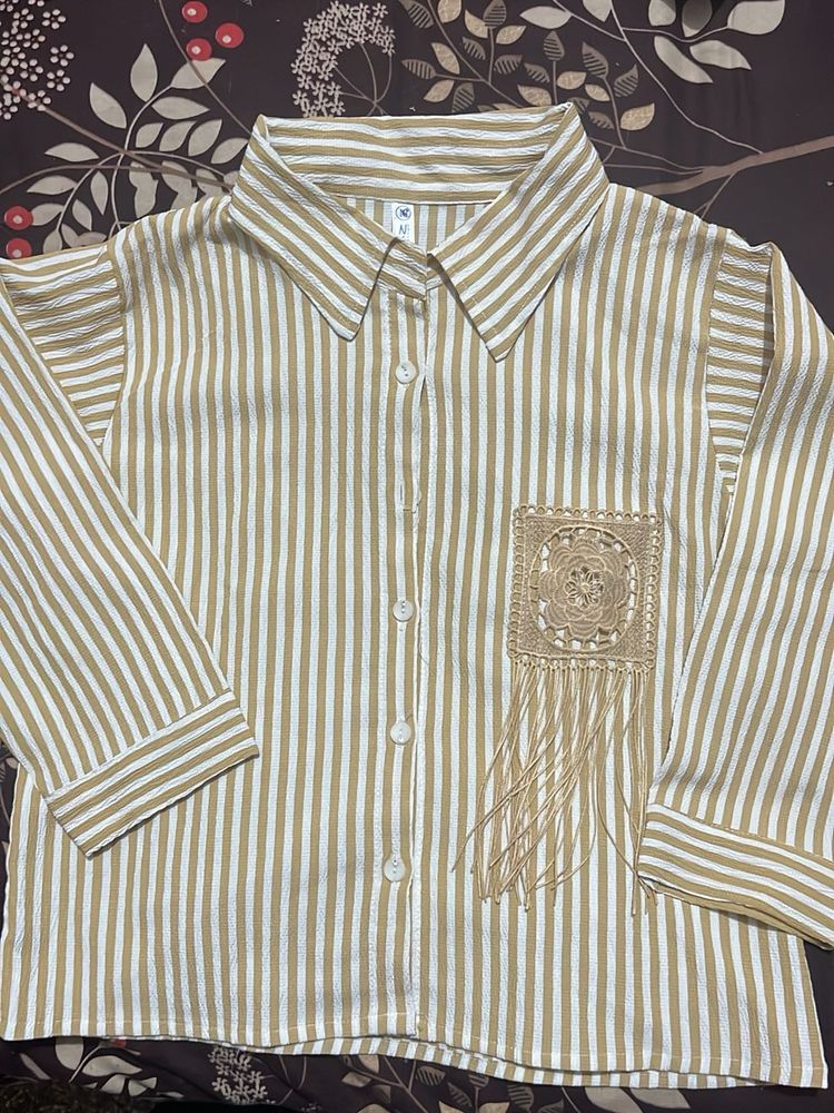 Striped Button-Down Shirt