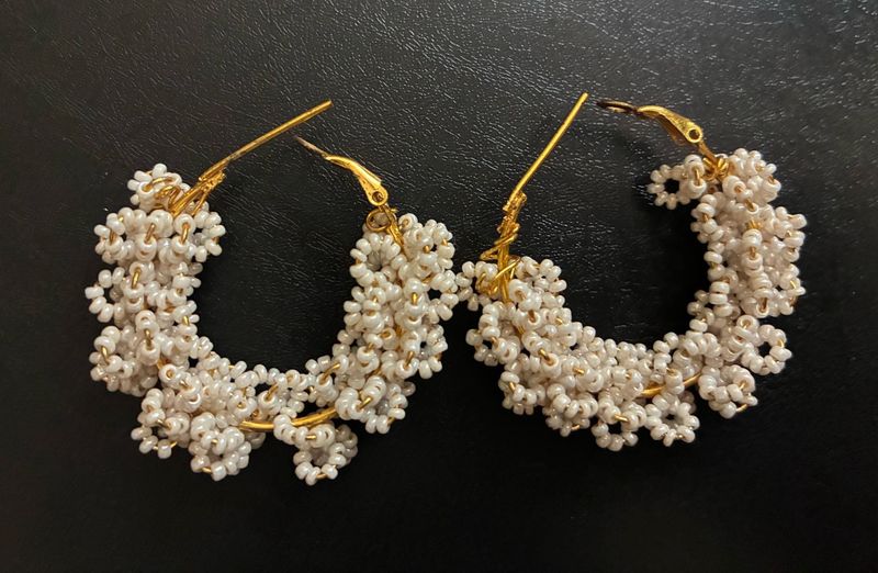 Beaded Hoop Earrings