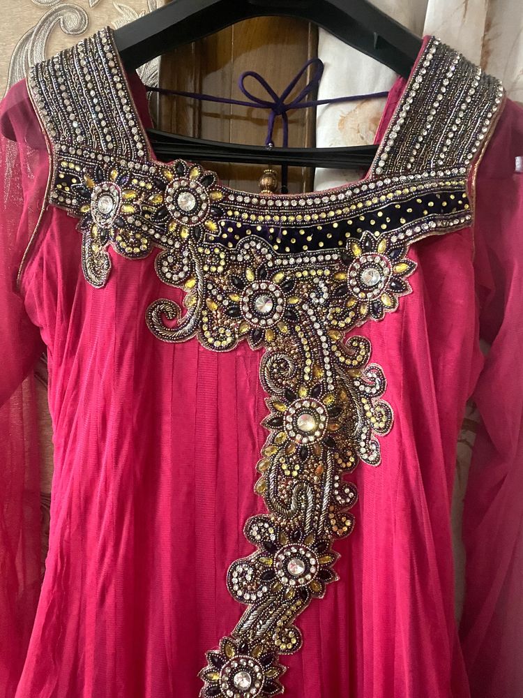 Party Wear Heavy Work Anarkali Suit For Women