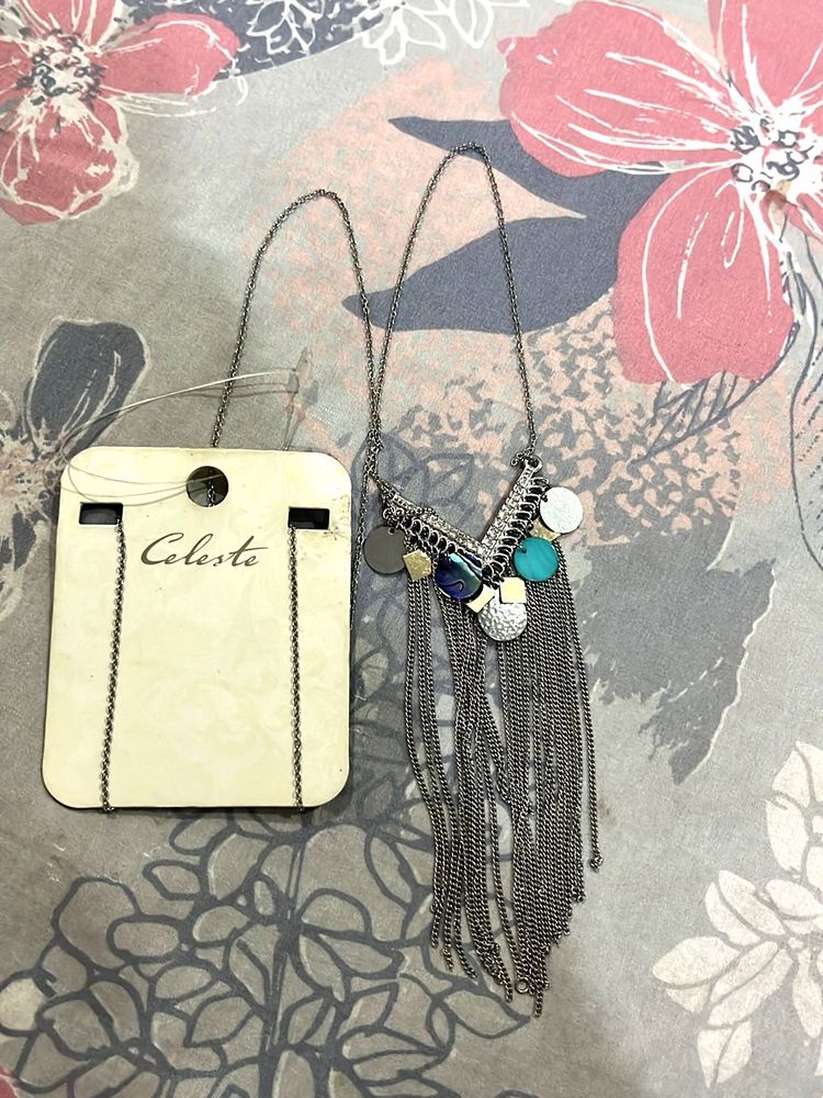 Celeste Fringe Statement Necklace