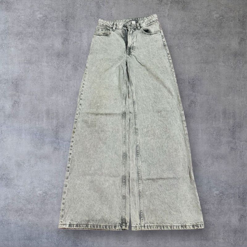 Wide Leg Acid Wash Jeans