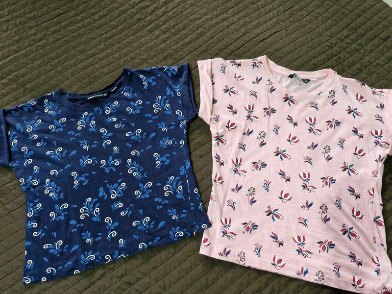 Floral Print Tees - Bundle of 2