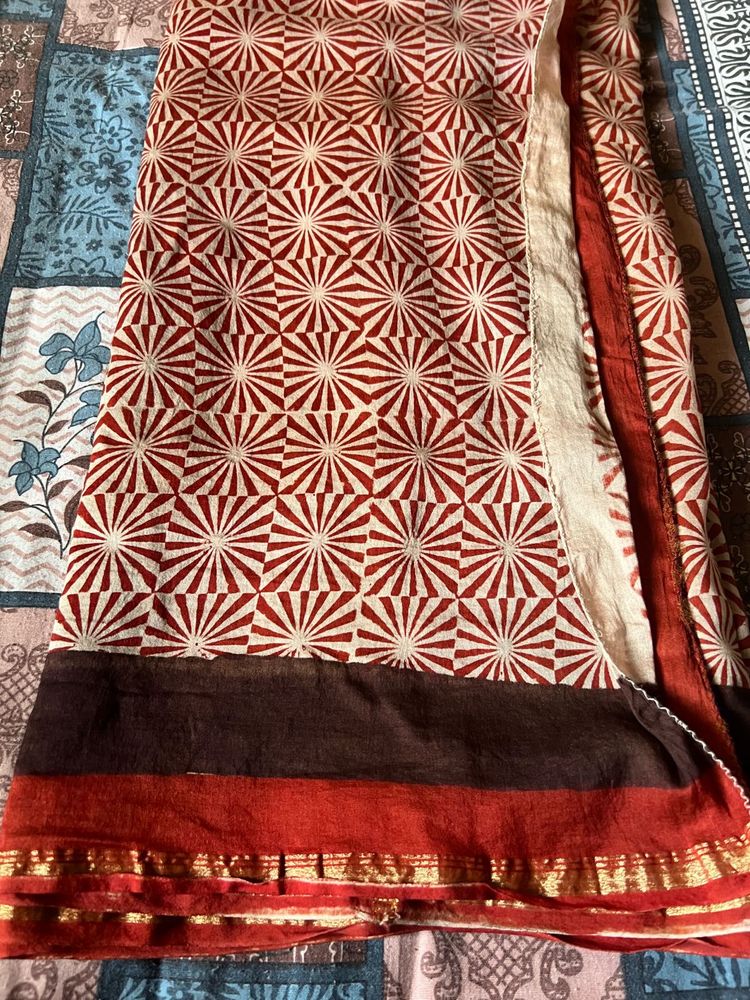 Used Chanderi cotton saree for sale