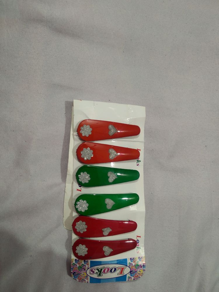 Pair Of 25 Multicolor Tictac Hair Pins For Girls