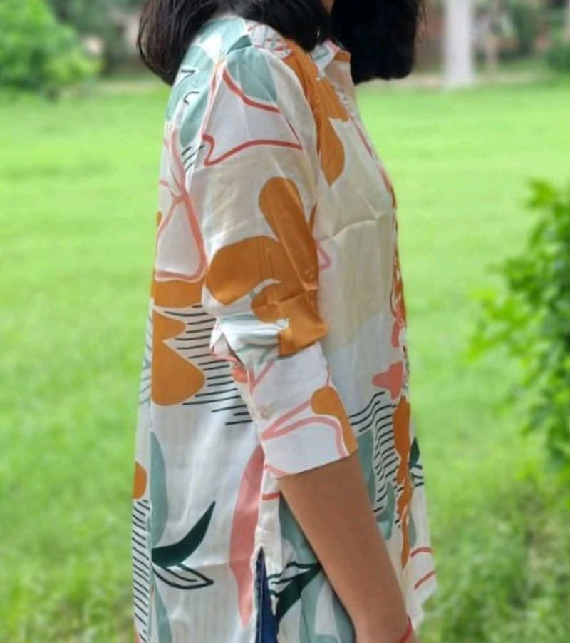 Patterned Silk Shirt