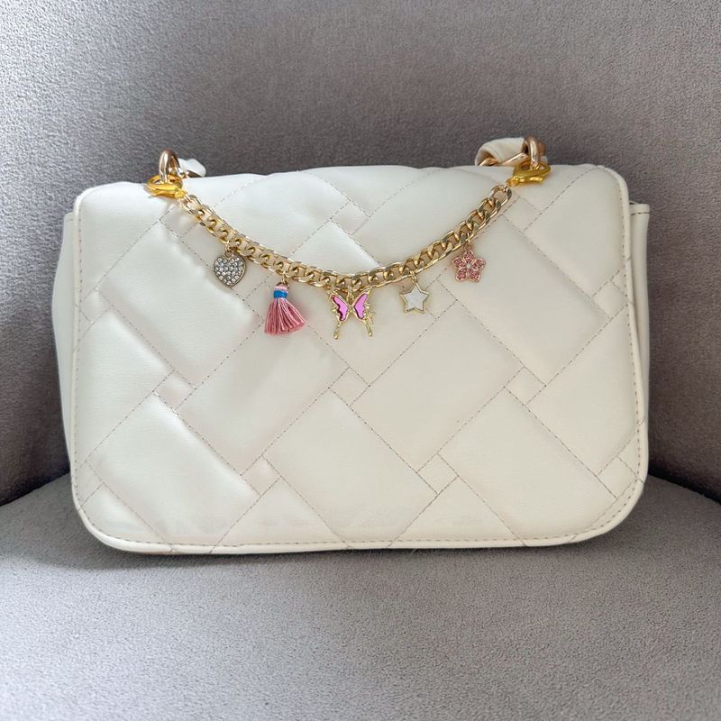 pink butterfly bag charm