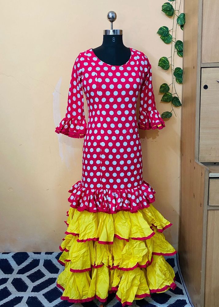 Flamenco Inspired Polka Dot Dress