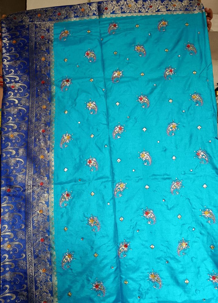 Clay Heavy Zari Work Silk Saree