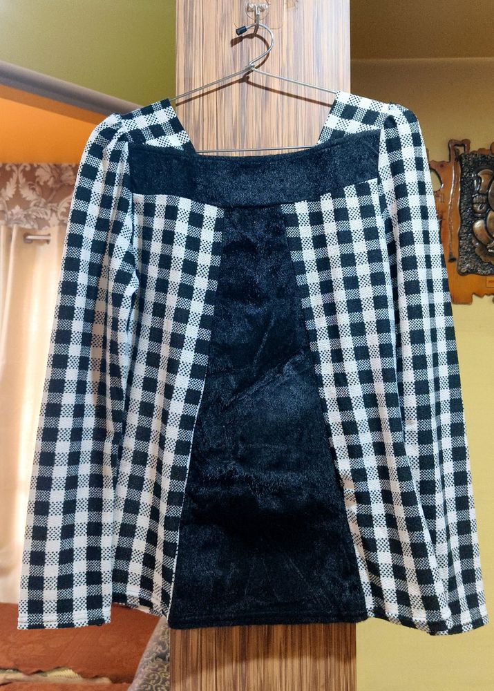 Checkered Top(Black,White)