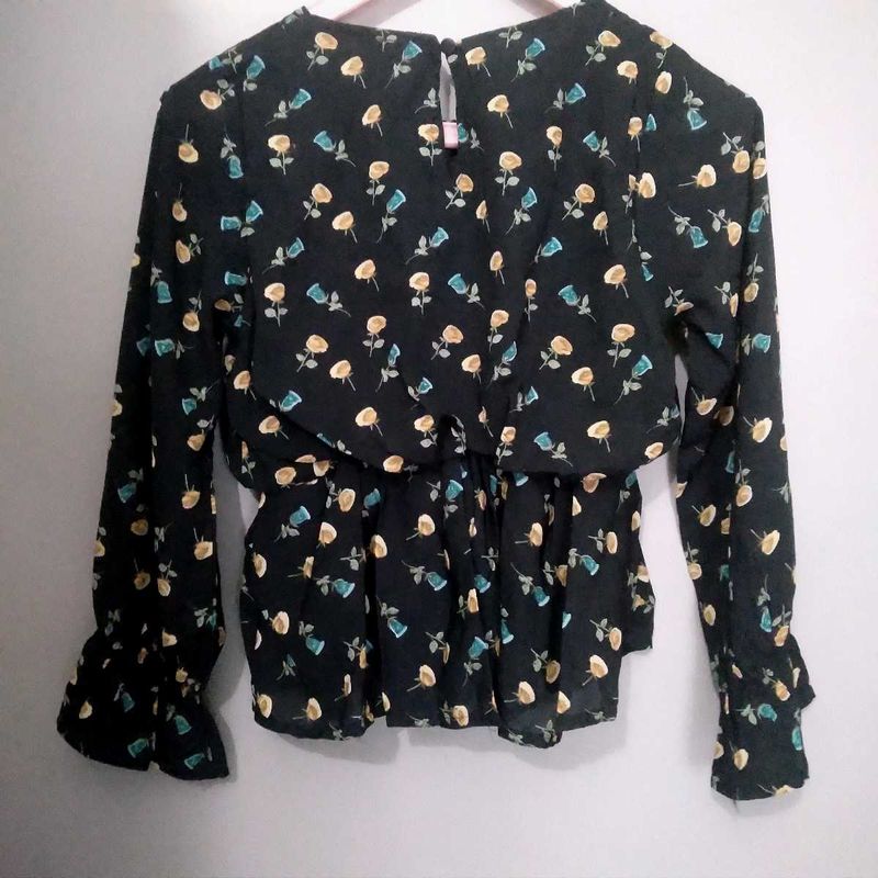Floral Print Long Sleeve Top
