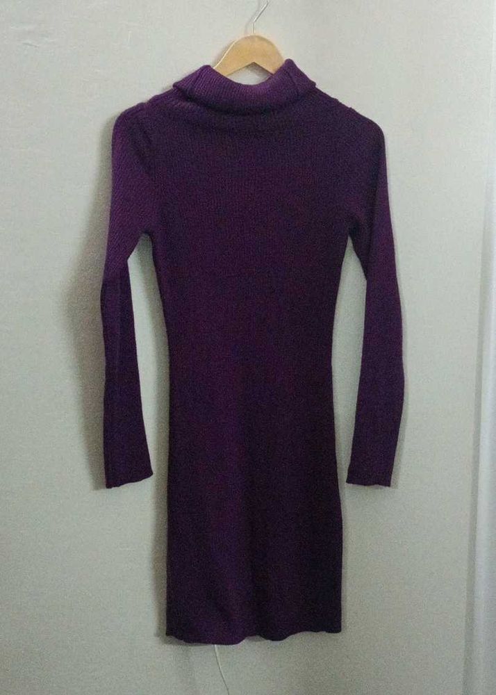 Purple bodycon Knit Dress