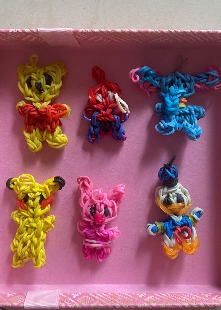 Loom band bag charms kawaii