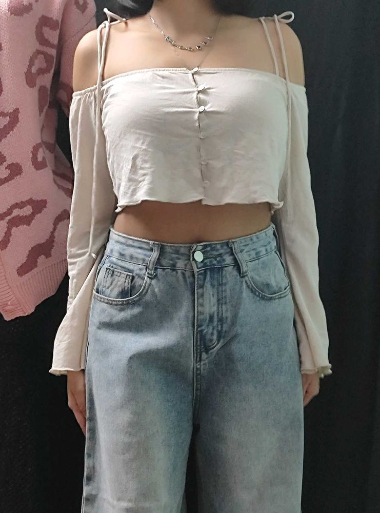 Off-Shoulder Crop Top
