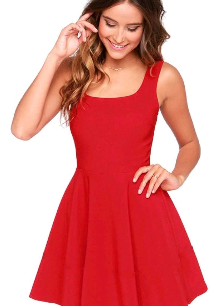 Red Skater Dress