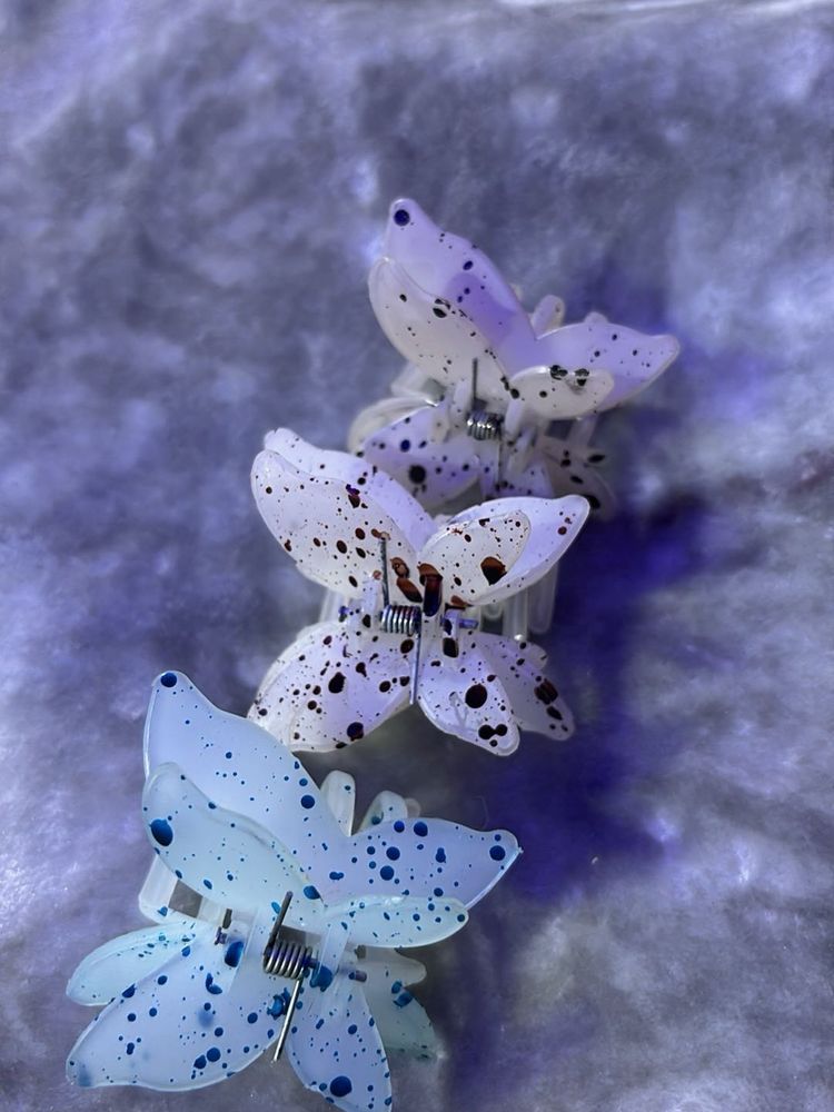Butterfly Hair Clips - Set of 3