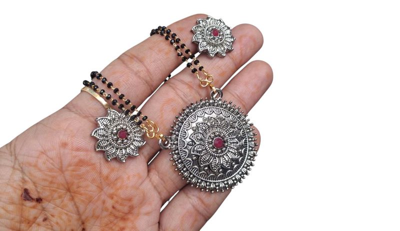 Oxidized Mangalsutra Set