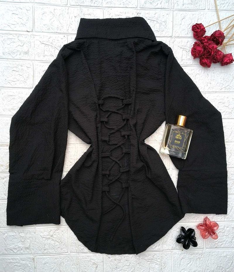 Corset Back Shirt 🖤