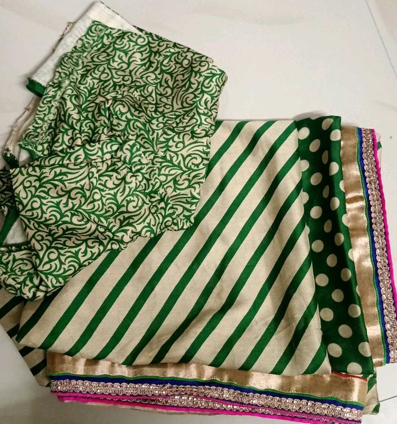 Elegant Striped Saree