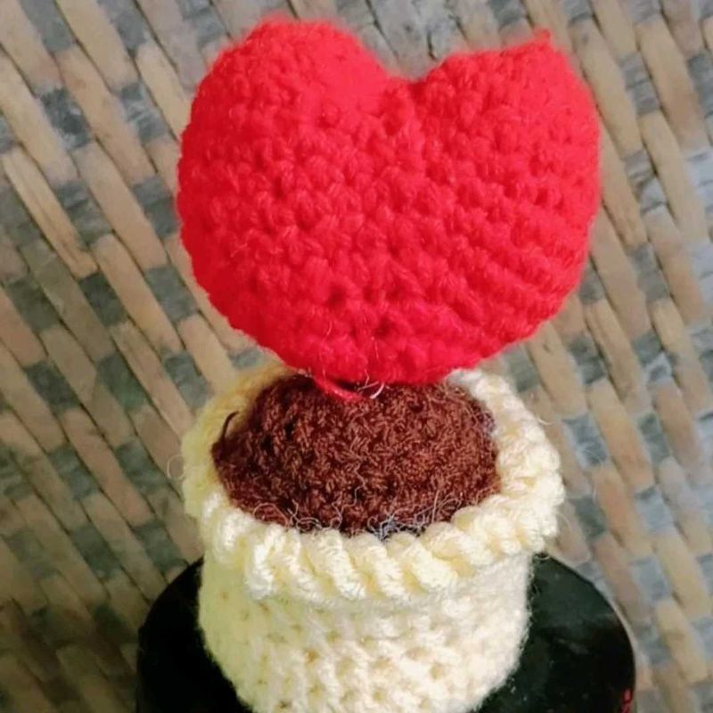 Crochet Potted Heart ❤️