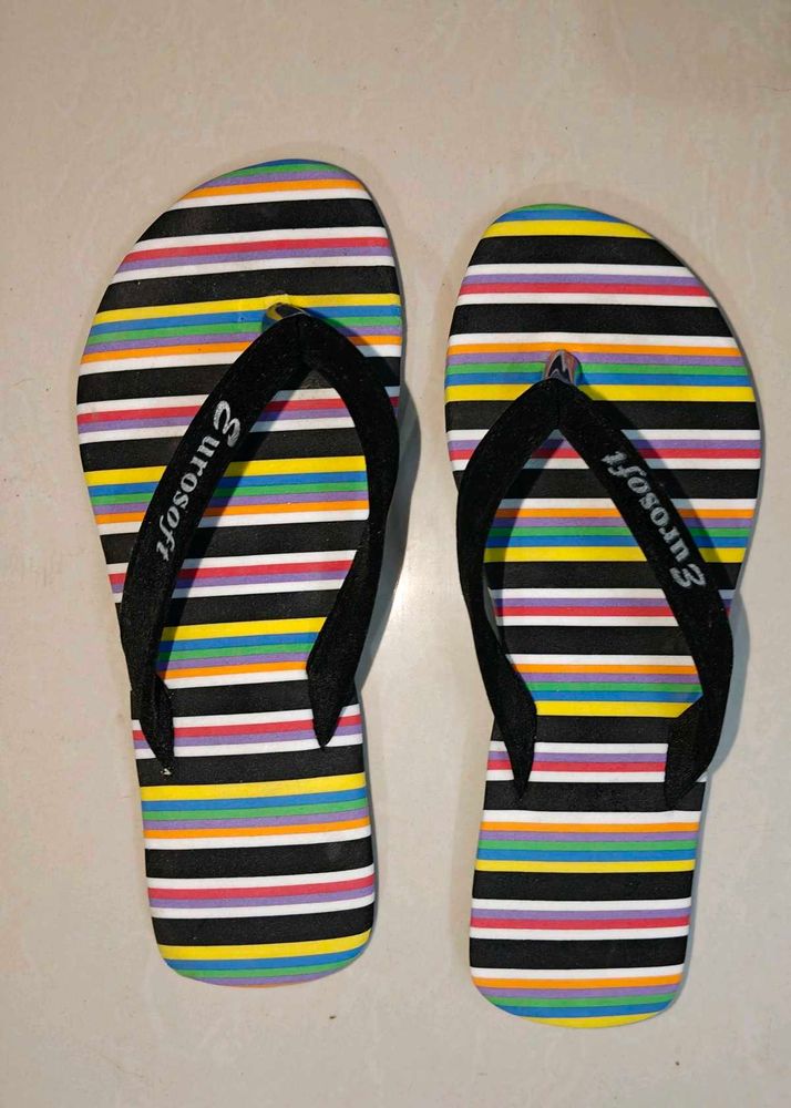 Striped Flip Flops