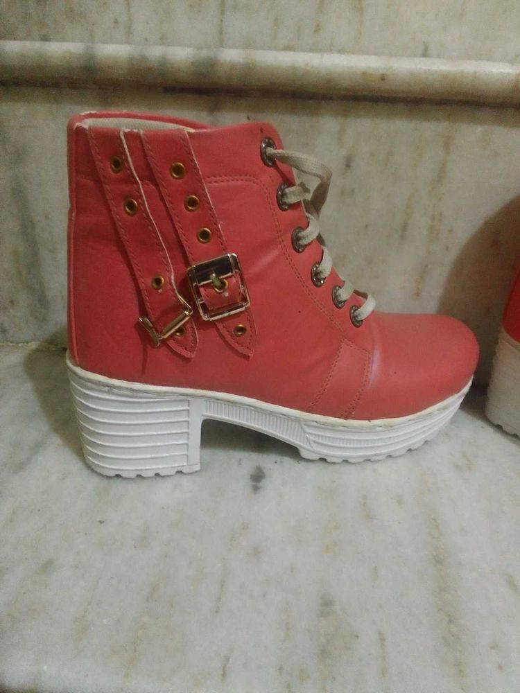 Stylish Red Ankle Boots
