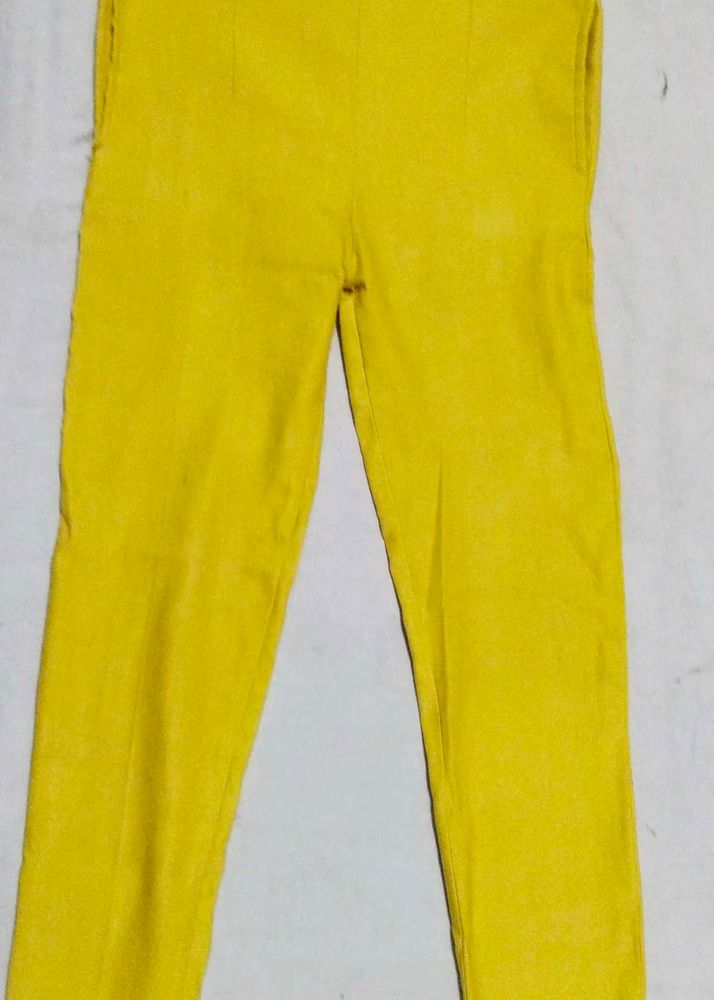 Yellow Casual Pants