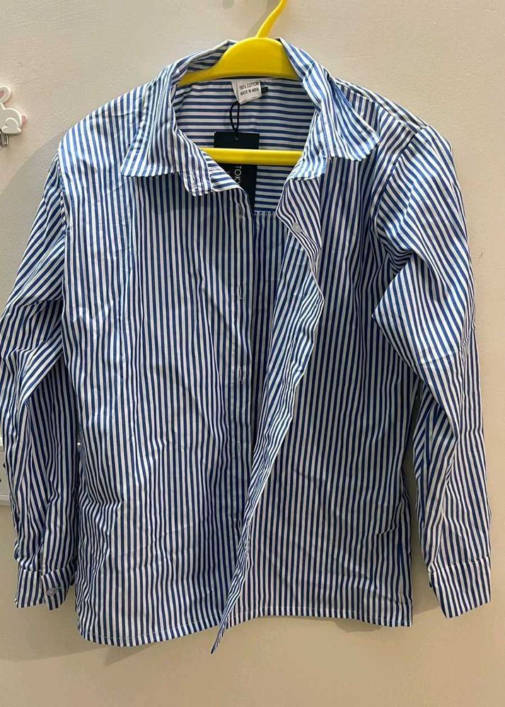 Striped Cotton Blouse - Size 30-36