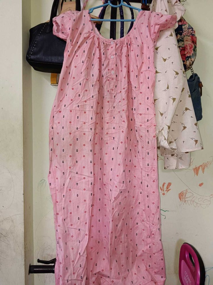 Pink Patterned Nightgown