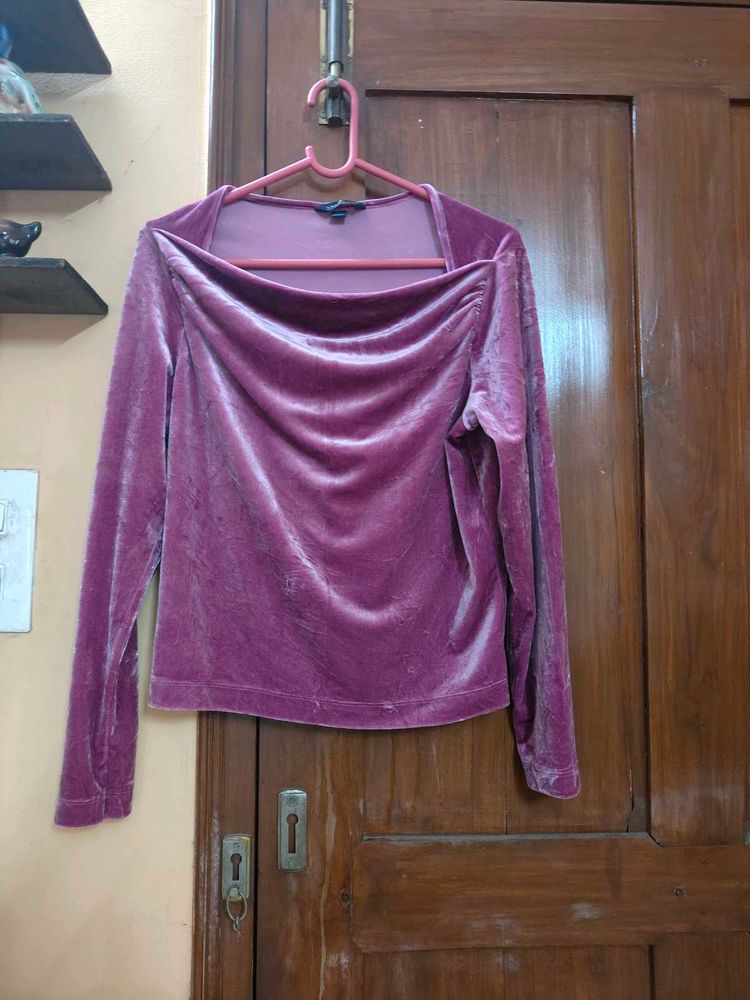 Imported Party Wear Velvet Top Double Layer