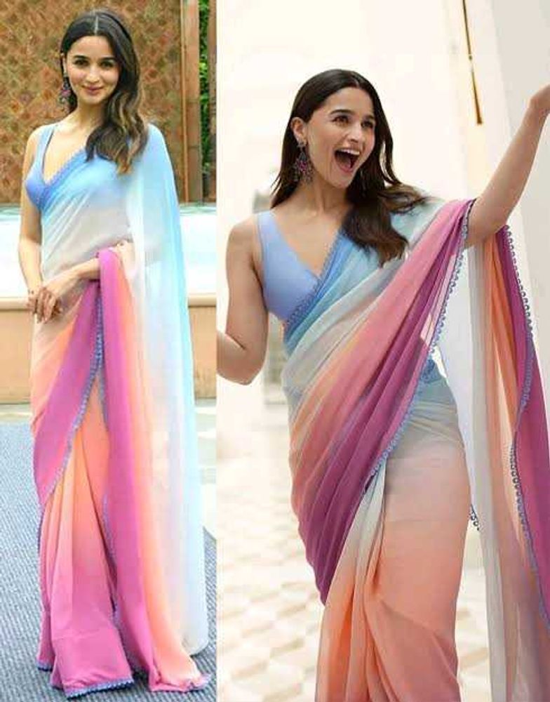 Alia Bhatt Saree | Multi Colour