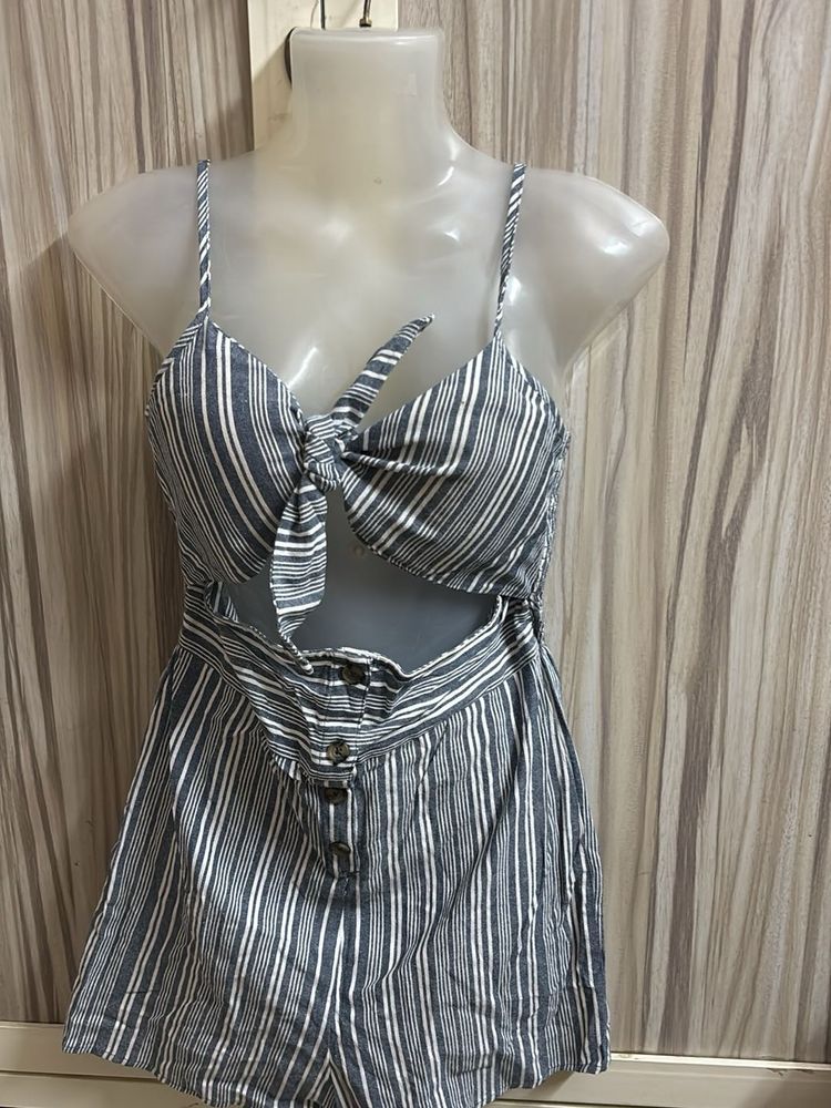Tie-Front Romper