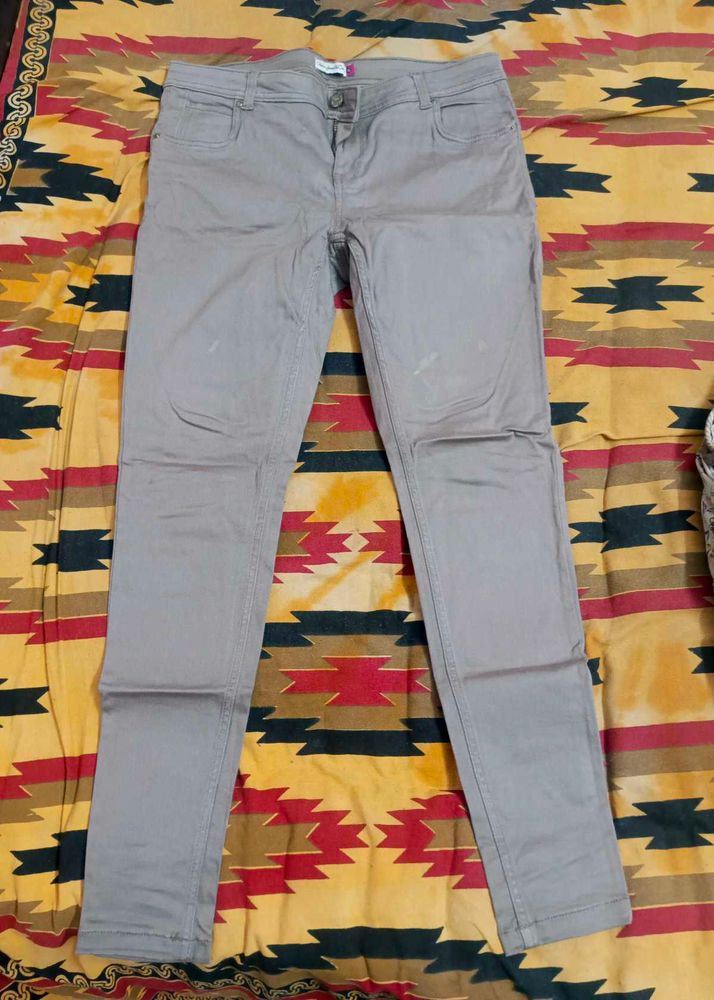 Gray Casual Pants