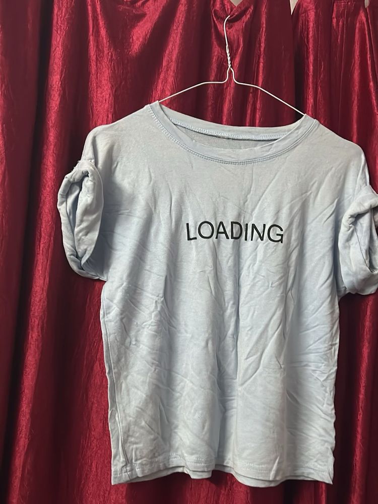 Light Blue 'Loading' Tee
